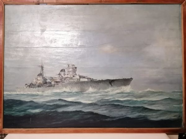 Dipinto olio su tavola, RN Eugenio di Savoia  - Asta Memorabilia, Militaria, Ordini Cavallereschi - Associazione Nazionale - Case d'Asta italiane