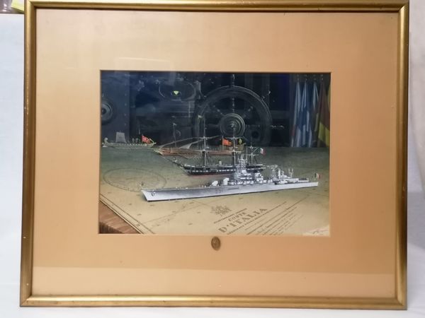 Acquerello allegorico di marina  - Asta Memorabilia, Militaria, Ordini Cavallereschi - Associazione Nazionale - Case d'Asta italiane