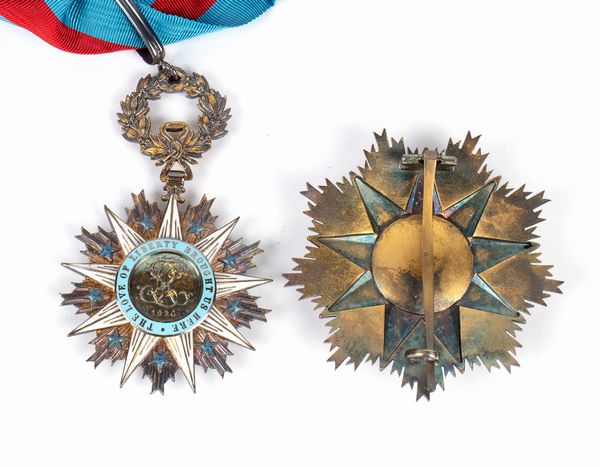 Liberia, ordine stella d'Africa, insegna di Grand Ufficiale  - Asta Memorabilia, Militaria, Ordini Cavallereschi - Associazione Nazionale - Case d'Asta italiane