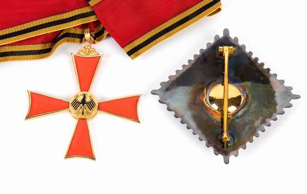 Germania, Repubblica Federale,  Ordine al Merito, insegna di Grand Ufficiale  - Asta Memorabilia, Militaria, Ordini Cavallereschi - Associazione Nazionale - Case d'Asta italiane