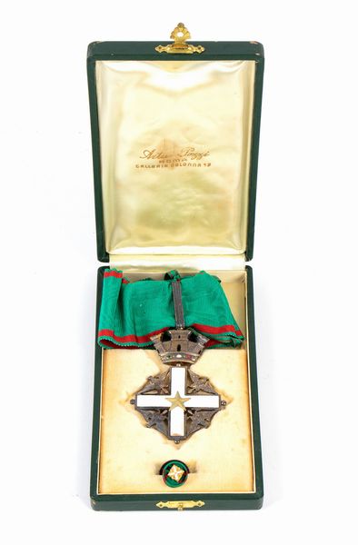 Repubblica Italiana, Ordine al Merito, insegna di Commendatore  - Asta Memorabilia, Militaria, Ordini Cavallereschi - Associazione Nazionale - Case d'Asta italiane