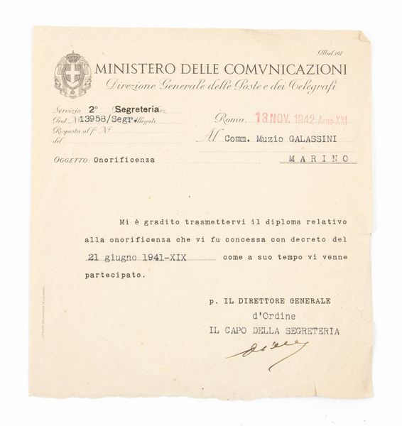 Grandi, Dino - D'annunzio, Gabriele - Libretti con firma  - Asta Memorabilia, Militaria, Ordini Cavallereschi - Associazione Nazionale - Case d'Asta italiane
