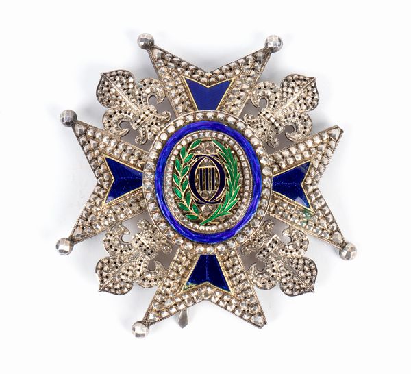 Spagna, regno alfonso XII, Ordine di Carlo III, insegna di grand'Ufficiale  - Asta Memorabilia, Militaria, Ordini Cavallereschi - Associazione Nazionale - Case d'Asta italiane