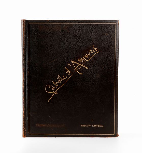 D'Annunzio Gabriele (1863-1938), copertina con autografo  - Asta Memorabilia, Militaria, Ordini Cavallereschi - Associazione Nazionale - Case d'Asta italiane