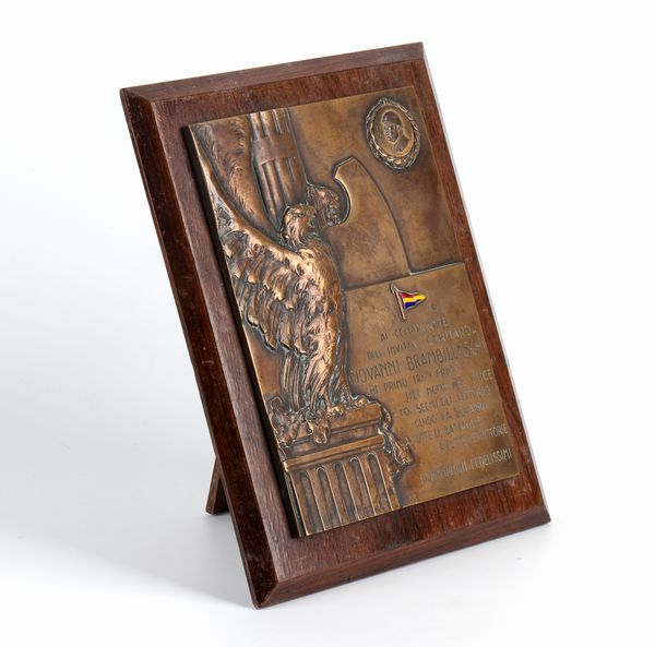 Fiume, D'Annunzio, Placca in bronzo  - Asta Memorabilia, Militaria, Ordini Cavallereschi - Associazione Nazionale - Case d'Asta italiane