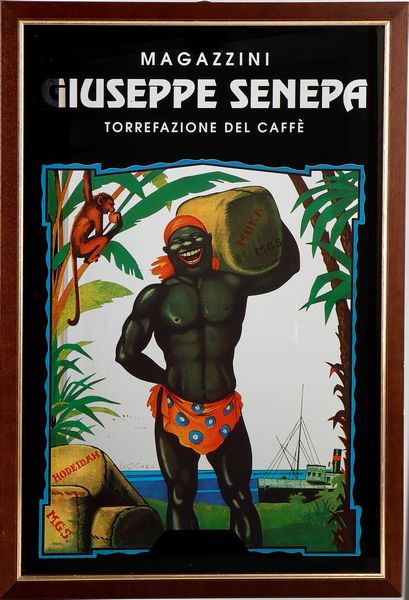 Caffè - SPECCHIO PUBBLICITARIO firmato Cussino  - Asta Memorabilia, Militaria, Ordini Cavallereschi - Associazione Nazionale - Case d'Asta italiane