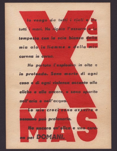 Volantino propagandistico per la X° MAS.  - Asta Memorabilia, Militaria, Ordini Cavallereschi - Associazione Nazionale - Case d'Asta italiane