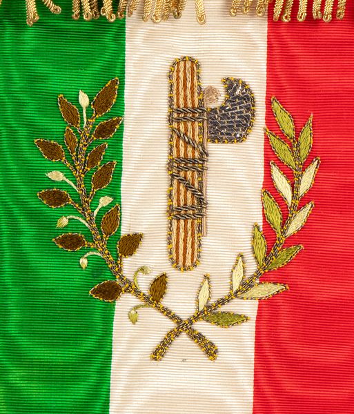 Fascia da Podestà (Sindaco) periodo ventennio fascista  - Asta Memorabilia, Militaria, Ordini Cavallereschi - Associazione Nazionale - Case d'Asta italiane