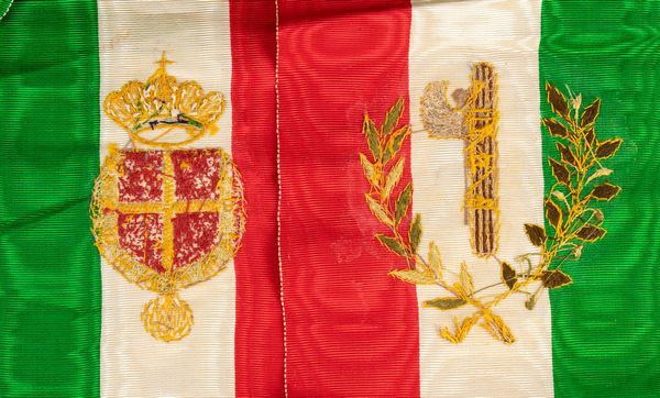 Fascia da Podestà (Sindaco) periodo ventennio fascista  - Asta Memorabilia, Militaria, Ordini Cavallereschi - Associazione Nazionale - Case d'Asta italiane