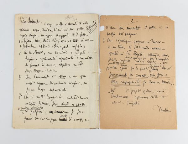 Mussolini, Benito - Lettera e firma autografe  - Asta Memorabilia, Militaria, Ordini Cavallereschi - Associazione Nazionale - Case d'Asta italiane