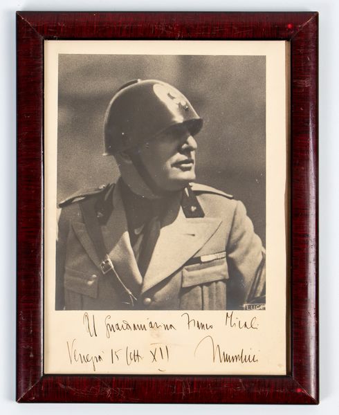 Mussolini, Benito - Foto con dedica e firma autografa  - Asta Memorabilia, Militaria, Ordini Cavallereschi - Associazione Nazionale - Case d'Asta italiane