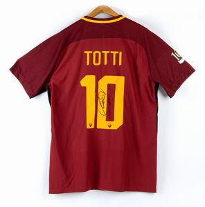Totti, Francesco - Maglia n.10 autografata  - Asta Memorabilia, Militaria, Ordini Cavallereschi - Associazione Nazionale - Case d'Asta italiane
