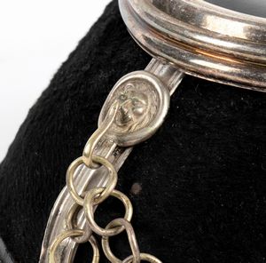 Svizzera, Shakot da ufficiale di Cavalleria  - Asta Memorabilia, Militaria, Ordini Cavallereschi - Associazione Nazionale - Case d'Asta italiane