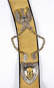 Bandoliera da ufficiale di stato Maggiore m. 1934 con spalline  - Asta Memorabilia, Militaria, Ordini Cavallereschi - Associazione Nazionale - Case d'Asta italiane