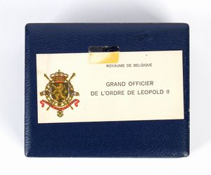 Belgio, Ordine di Leopoldo II bella  placca da Grand'Ufficiale in astuccio  - Asta Memorabilia, Militaria, Ordini Cavallereschi - Associazione Nazionale - Case d'Asta italiane