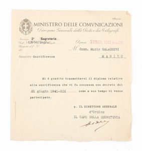 Grandi, Dino - D'annunzio, Gabriele - Libretti con firma  - Asta Memorabilia, Militaria, Ordini Cavallereschi - Associazione Nazionale - Case d'Asta italiane