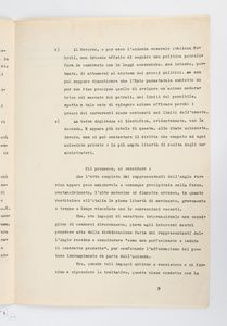 Documento AGIP a firma MUSSOLINI  - Asta Memorabilia, Militaria, Ordini Cavallereschi - Associazione Nazionale - Case d'Asta italiane