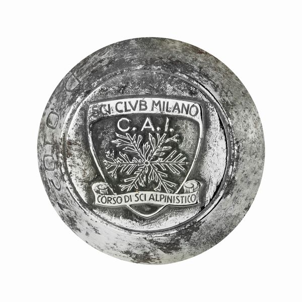 P Sci Club Milano C.A.I. Corso Di Sci Alpinistico 31 x 33 mm  - Asta Conii e Punzoni della Storica Fabbrica di Medaglie Lorioli (1919-1950) - Associazione Nazionale - Case d'Asta italiane
