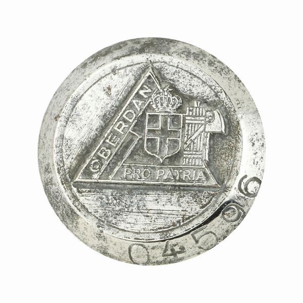 P Oberdan Pro Patria 26 x 30 mm  - Asta Conii e Punzoni della Storica Fabbrica di Medaglie Lorioli (1919-1950) - Associazione Nazionale - Case d'Asta italiane