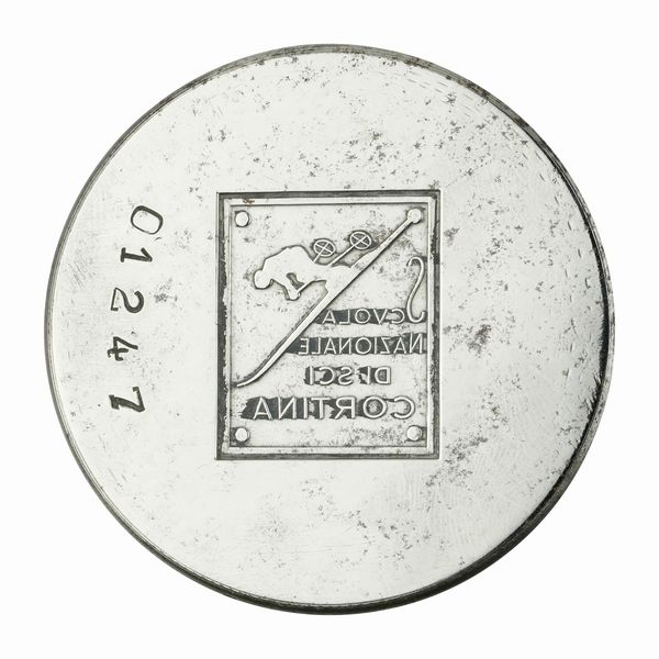 N Scuola Nazionale Di Sci Cortina 57 x 46 mm  - Asta Conii e Punzoni della Storica Fabbrica di Medaglie Lorioli (1919-1950) - Associazione Nazionale - Case d'Asta italiane