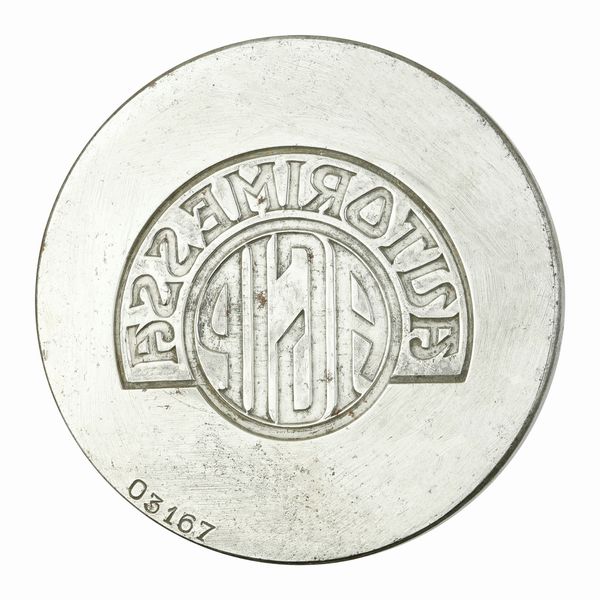 N Autorimessa Agip 88 x 61 mm  - Asta Conii e Punzoni della Storica Fabbrica di Medaglie Lorioli (1919-1950) - Associazione Nazionale - Case d'Asta italiane