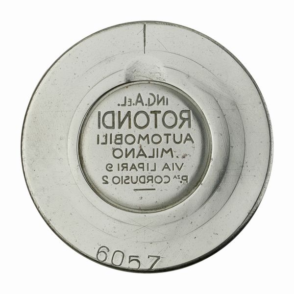 N Ing A E L Rotondi Automobili Milano Via Lipari 9 P.Le Cordusio 2. 52 x 49 mm  - Asta Conii e Punzoni della Storica Fabbrica di Medaglie Lorioli (1919-1950) - Associazione Nazionale - Case d'Asta italiane