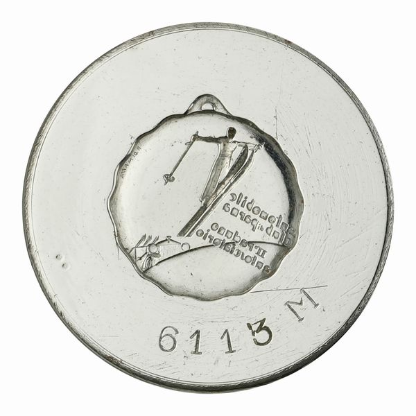 N Automobile Club Parma Il Raduno Autosciatorio 48 x 38 mm  - Asta Conii e Punzoni della Storica Fabbrica di Medaglie Lorioli (1919-1950) - Associazione Nazionale - Case d'Asta italiane