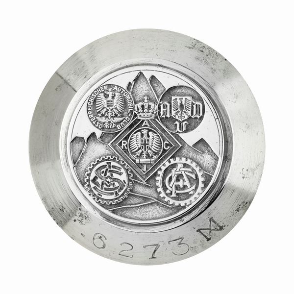 P R A C I (Reale Automobile Club Italia) + Altre Scritte. 37 x 38 mm  - Asta Conii e Punzoni della Storica Fabbrica di Medaglie Lorioli (1919-1950) - Associazione Nazionale - Case d'Asta italiane