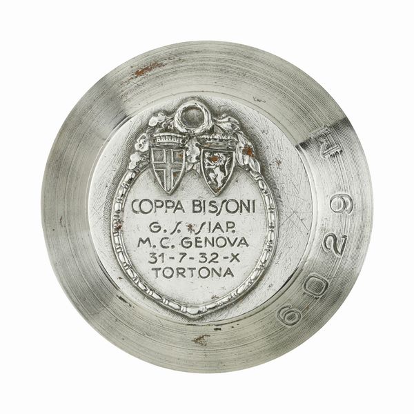 P Coppa Bissoni G. S.Siap.M.C. Genova 31-7-1932-X Tortona 42 x 41 mm  - Asta Conii e Punzoni della Storica Fabbrica di Medaglie Lorioli (1919-1950) - Associazione Nazionale - Case d'Asta italiane