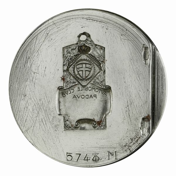 N Automobile Club Padova 59 x 50 mm  - Asta Conii e Punzoni della Storica Fabbrica di Medaglie Lorioli (1919-1950) - Associazione Nazionale - Case d'Asta italiane