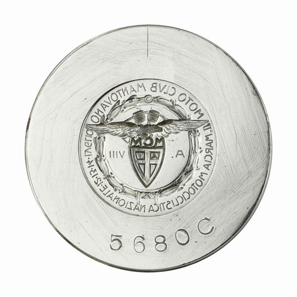 N Moto Club Mantovano Ii° Marcia Motociclistica Nazionale 12-13-14 Luglio MCM A VIII 51 x 44 mm  - Asta Conii e Punzoni della Storica Fabbrica di Medaglie Lorioli (1919-1950) - Associazione Nazionale - Case d'Asta italiane