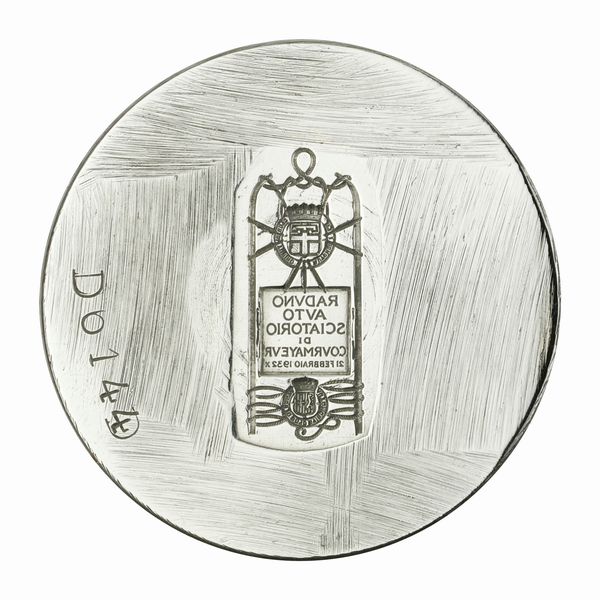 N Raduno Auto Sciatorio Di Courmayeur 21 Febbraio 1932 A x 52 x 44 mm  - Asta Conii e Punzoni della Storica Fabbrica di Medaglie Lorioli (1919-1950) - Associazione Nazionale - Case d'Asta italiane