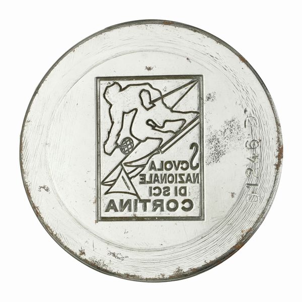 N Scuola Nazionale Di Sci Cortina. 69 x 54 mm  - Asta Conii e Punzoni della Storica Fabbrica di Medaglie Lorioli (1919-1950) - Associazione Nazionale - Case d'Asta italiane