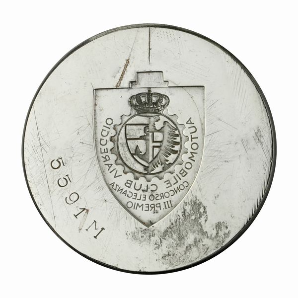 N Automobile Club Viareggio Concorso Eleganza Iii Premio 63 x 47 mm  - Asta Conii e Punzoni della Storica Fabbrica di Medaglie Lorioli (1919-1950) - Associazione Nazionale - Case d'Asta italiane