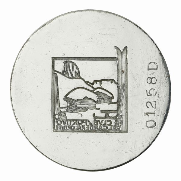 N Club Sportivo Val Gardena Ortisei 53 x 45 mm  - Asta Conii e Punzoni della Storica Fabbrica di Medaglie Lorioli (1919-1950) - Associazione Nazionale - Case d'Asta italiane