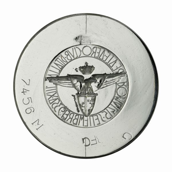 N Reale Aero Club D'Italia Roma 1935 A XIII 57 x 48 mm  - Asta Conii e Punzoni della Storica Fabbrica di Medaglie Lorioli (1919-1950) - Associazione Nazionale - Case d'Asta italiane