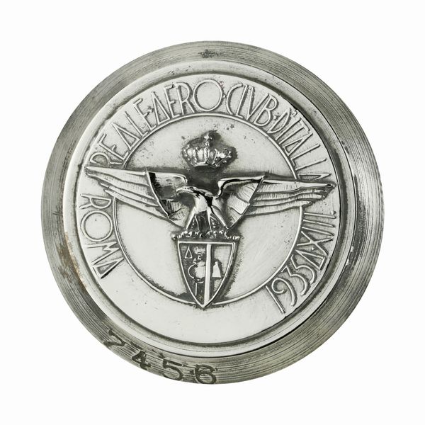 P Reale Aero Club D'Italia Roma 1935 A XIII 41 x 40 mm  - Asta Conii e Punzoni della Storica Fabbrica di Medaglie Lorioli (1919-1950) - Associazione Nazionale - Case d'Asta italiane