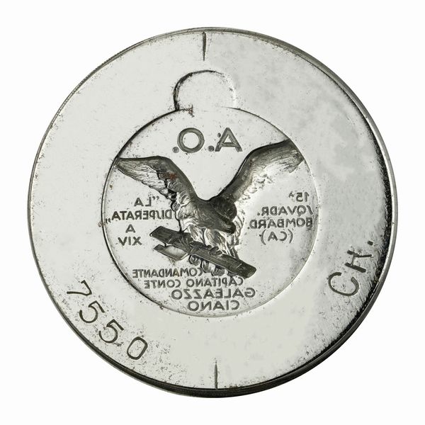N A.O. 15A Squadra Bombard Rca La Disperata 57 x 45 mm  - Asta Conii e Punzoni della Storica Fabbrica di Medaglie Lorioli (1919-1950) - Associazione Nazionale - Case d'Asta italiane