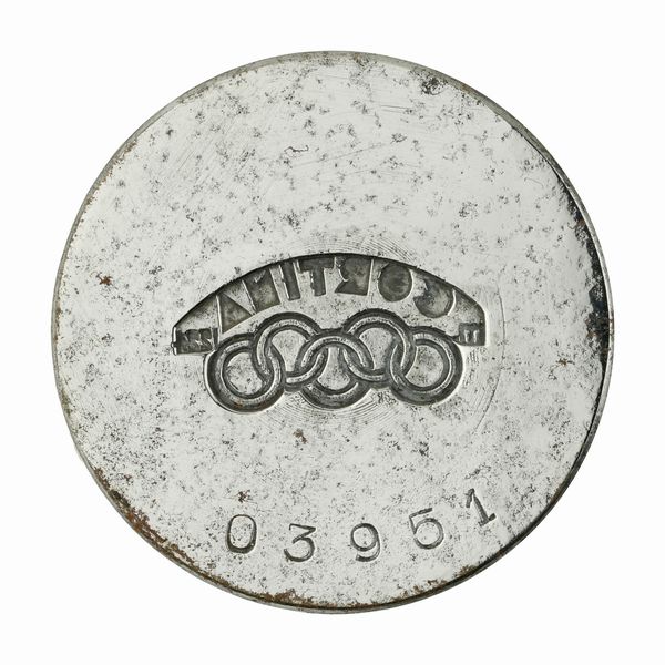 N Cortina M 1224 (Con Anelli Olimpiadi) 46 x 42 mm  - Asta Conii e Punzoni della Storica Fabbrica di Medaglie Lorioli (1919-1950) - Associazione Nazionale - Case d'Asta italiane