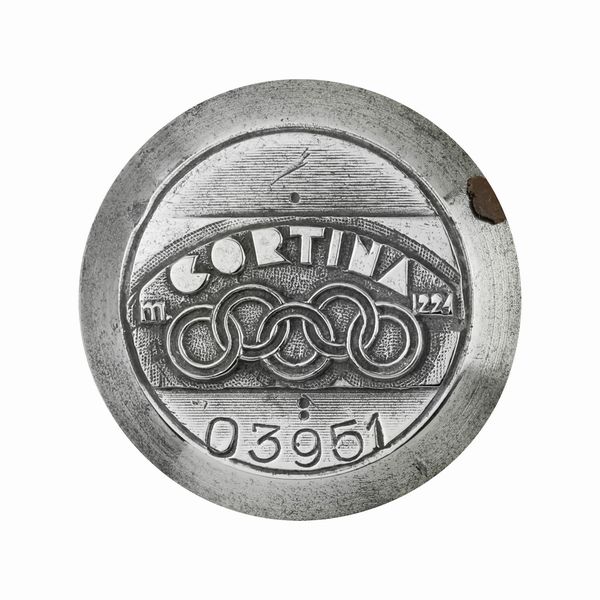 P Cortina M 1224 (Con Anelli Olimpici) 36 x 38 mm  - Asta Conii e Punzoni della Storica Fabbrica di Medaglie Lorioli (1919-1950) - Associazione Nazionale - Case d'Asta italiane