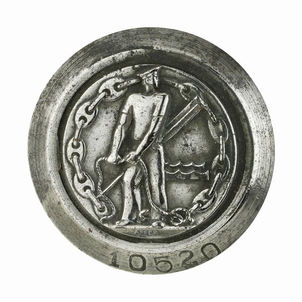 P Marinaio Con Ancora E Catena - Affer 38 x 34 mm  - Asta Conii e Punzoni della Storica Fabbrica di Medaglie Lorioli (1919-1950) - Associazione Nazionale - Case d'Asta italiane