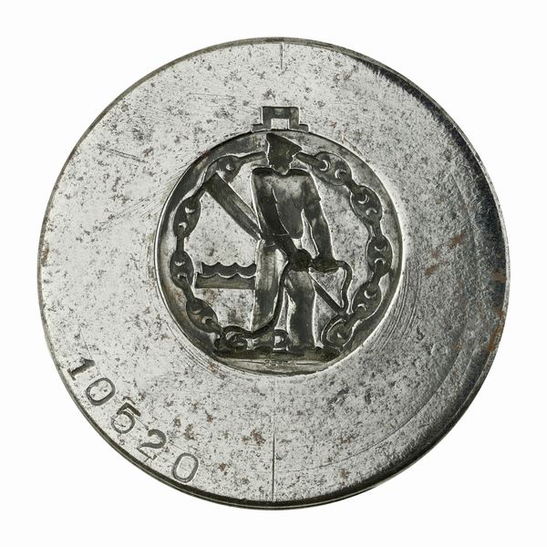 N Marinaio Con Ancora E Catena - Affer 52 x 38 mm  - Asta Conii e Punzoni della Storica Fabbrica di Medaglie Lorioli (1919-1950) - Associazione Nazionale - Case d'Asta italiane