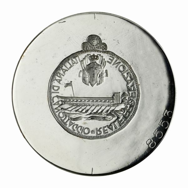 N Reale Federazione Italiana Di Canottaggio 48 x 45 mm  - Asta Conii e Punzoni della Storica Fabbrica di Medaglie Lorioli (1919-1950) - Associazione Nazionale - Case d'Asta italiane