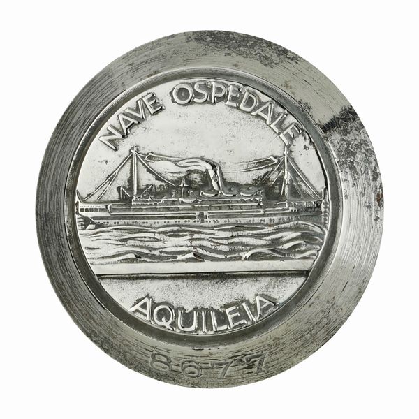 P Nave Ospefale Aquìleia 41 x 39 mm  - Asta Conii e Punzoni della Storica Fabbrica di Medaglie Lorioli (1919-1950) - Associazione Nazionale - Case d'Asta italiane
