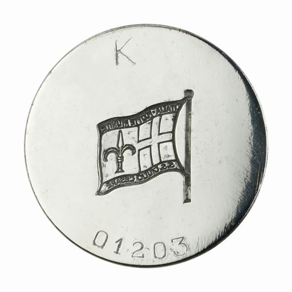 N Italia - Flotte Riunite S.S. Giulio Cesare 47 x 41 mm  - Asta Conii e Punzoni della Storica Fabbrica di Medaglie Lorioli (1919-1950) - Associazione Nazionale - Case d'Asta italiane