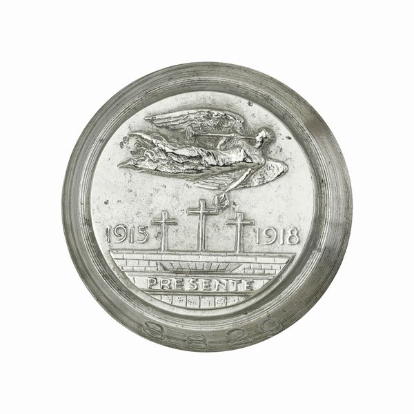P 1915-1918 Presente 35 x 36 mm  - Asta Conii e Punzoni della Storica Fabbrica di Medaglie Lorioli (1919-1950) - Associazione Nazionale - Case d'Asta italiane