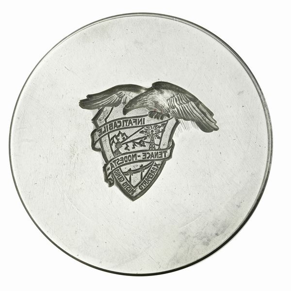 N XI Reparto Misto Genio Infaticabile Tenace Modesto 88 x 43 mm  - Asta Conii e Punzoni della Storica Fabbrica di Medaglie Lorioli (1919-1950) - Associazione Nazionale - Case d'Asta italiane