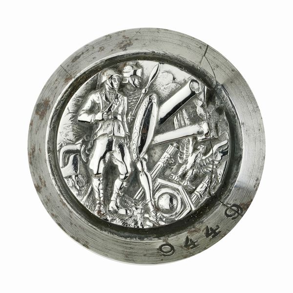 P Militi Cannoni Aquila E Fasci 41 x 37 mm  - Asta Conii e Punzoni della Storica Fabbrica di Medaglie Lorioli (1919-1950) - Associazione Nazionale - Case d'Asta italiane