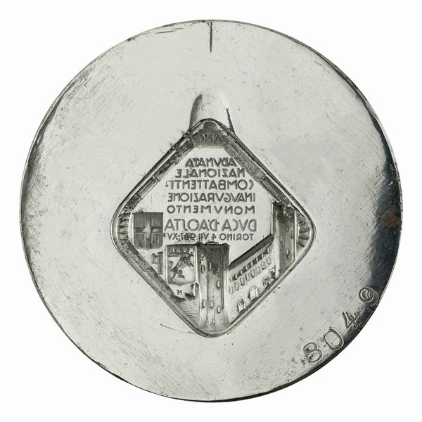 N Adunata Nazionale Combattenti Inaugurazione Monumento Duca D'Aosta Torino 4 Vii 1937 Xv mm  - Asta Conii e Punzoni della Storica Fabbrica di Medaglie Lorioli (1919-1950) - Associazione Nazionale - Case d'Asta italiane