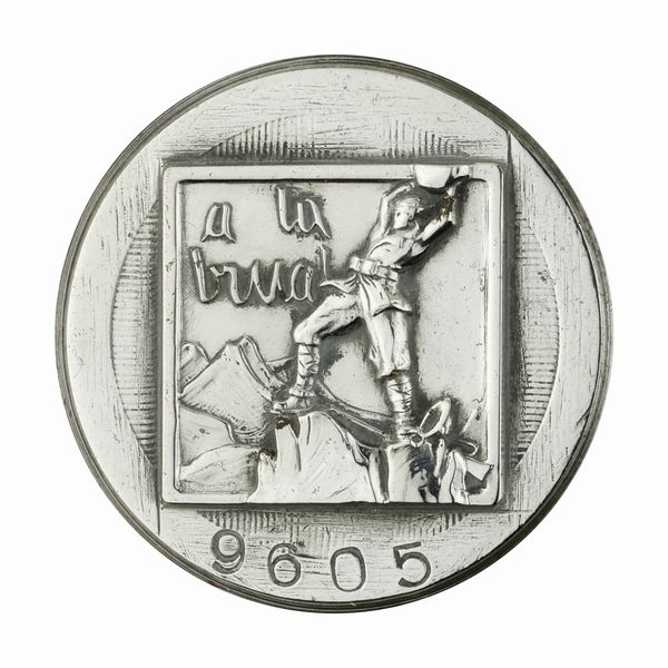 P A La Brua (Battaglione Alpini Val Pescara 1939-1943) 42 x 38 mm  - Asta Conii e Punzoni della Storica Fabbrica di Medaglie Lorioli (1919-1950) - Associazione Nazionale - Case d'Asta italiane